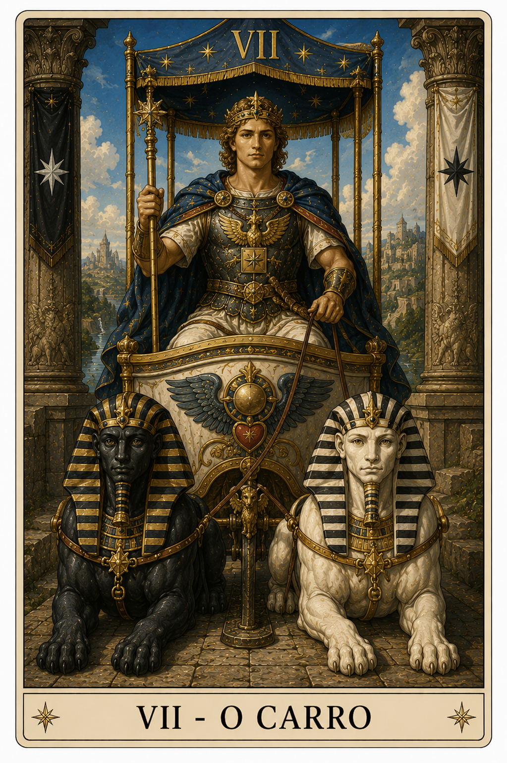 Carta O Carro (VII) do Tarô de Marselha – carta da semana para Gêmeos