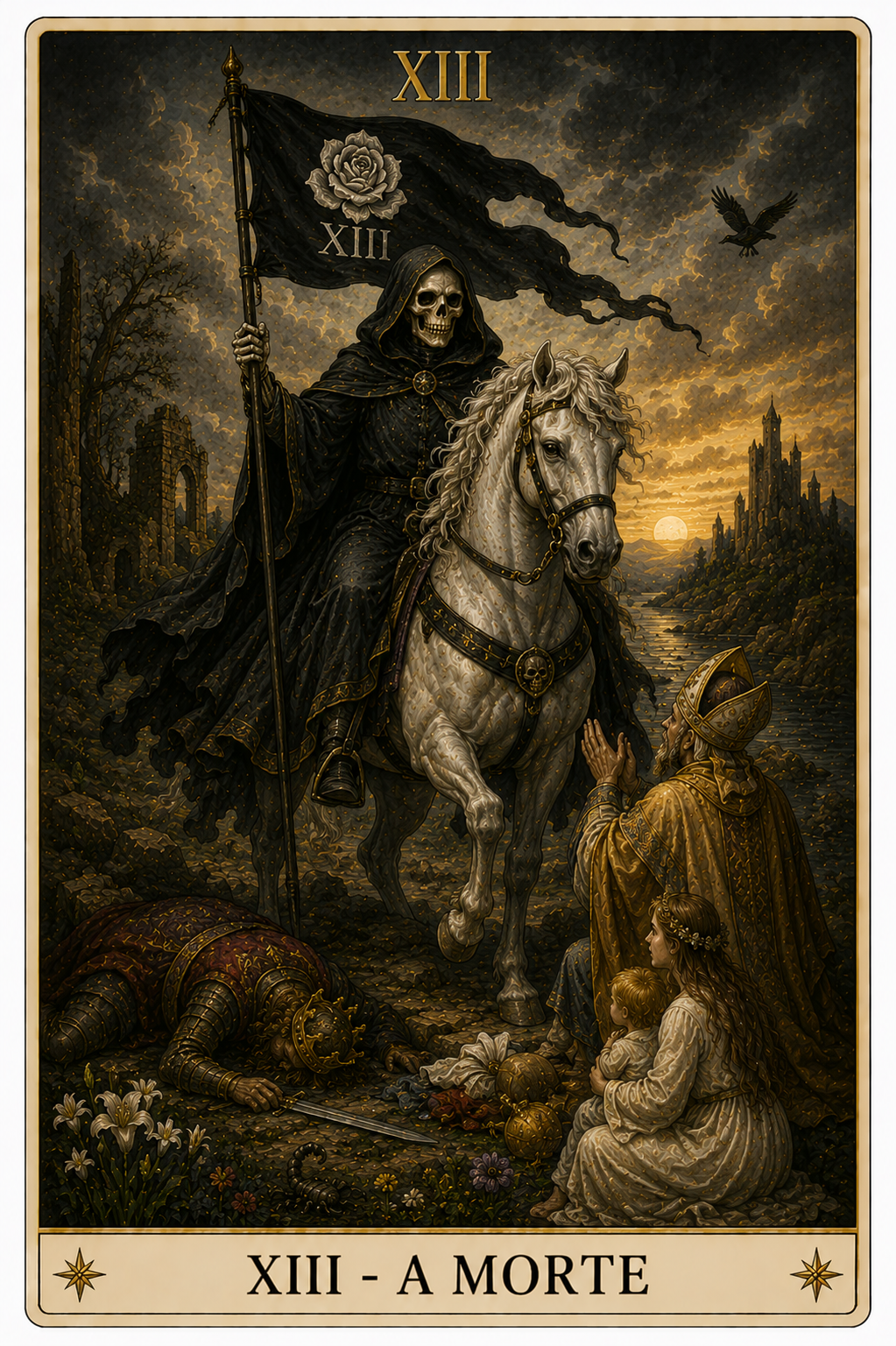 Carta A Morte (XIII) do Tarô de Marselha – carta da semana para Peixes
