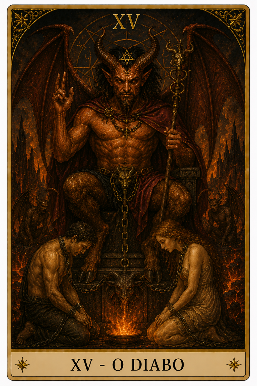 Carta O Diabo (XV) do Tarô de Marselha – carta da semana para Câncer