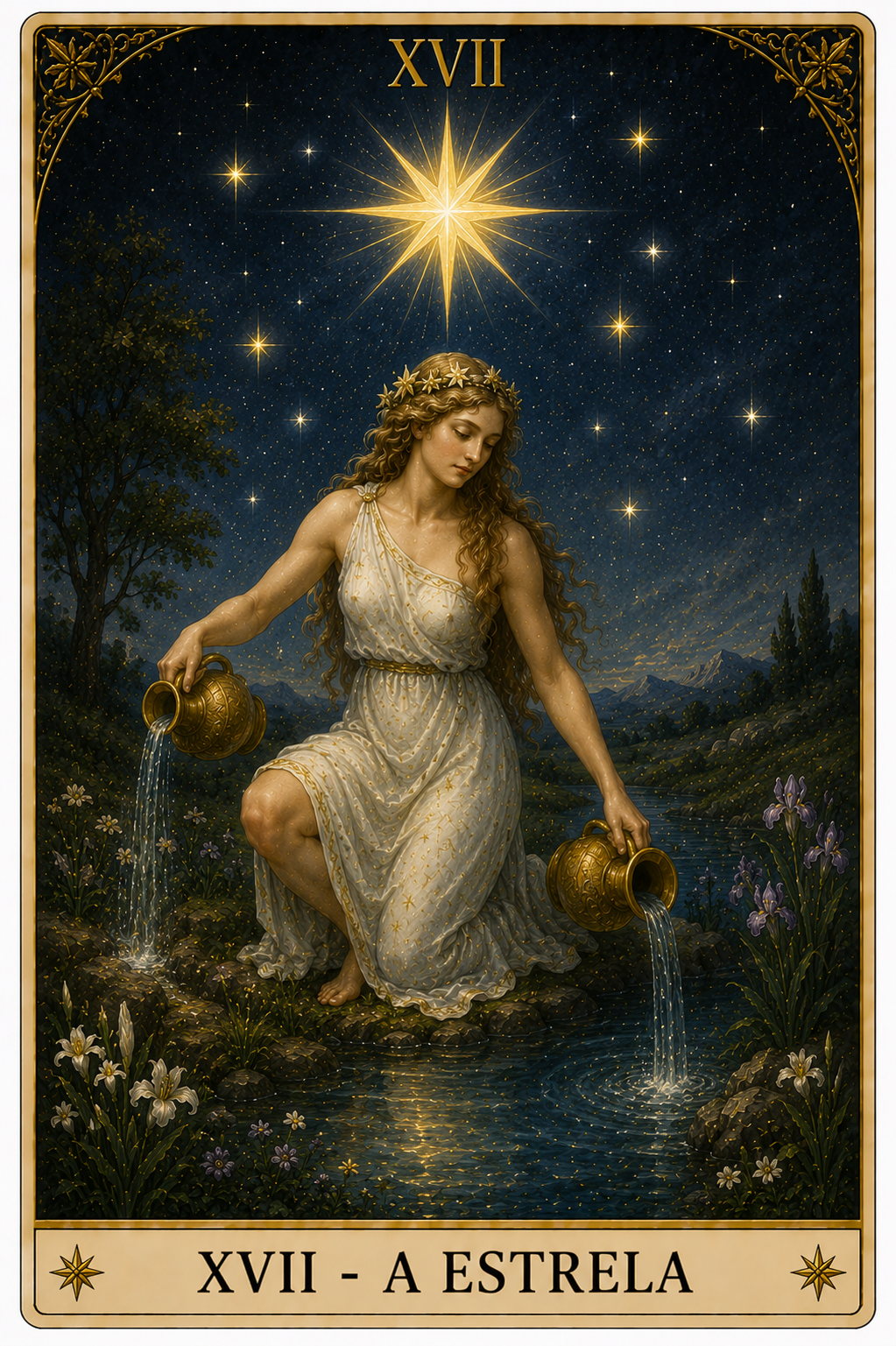 Carta A Estrela (XVII) do Tarô de Marselha – carta da semana para Libra